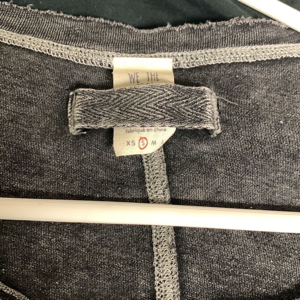 We the Free First Base Henley Drop Shoulder Top Acid Wash Indie Boho Shirt Small - Picture 8 of 8